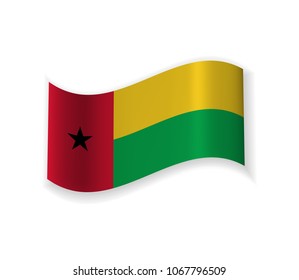 Flag Of The Republic Of Guinea Bissau. The symbol of the state vector illustration.