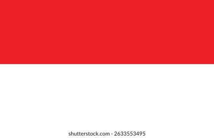 Flag of the Republic of Indonesia red and white vector design