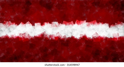 The flag of the Republic of Latvia in Vector Square Design