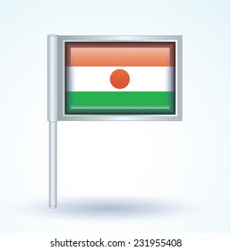 Flag of Republic of niger, vector illustration