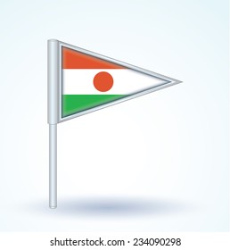 Flag of  Republic of niger, vector illustration