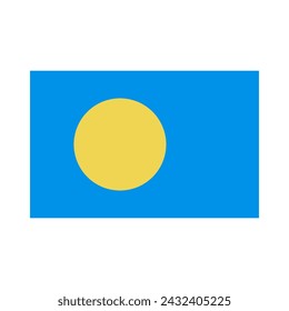 Flag of the Republic of Palau. Vector.