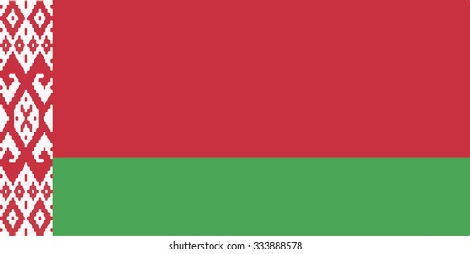 Flag of Republic of Poland Vector illustration.
