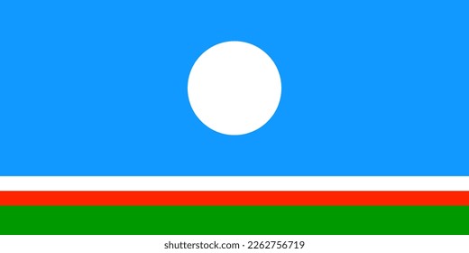 Bandera de la República de Sakha (Federación de Rusia, Yakutia)