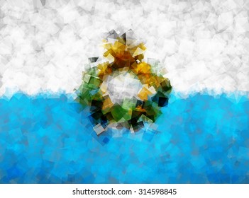 The flag of the Republic of San Marino in Vector Square Design