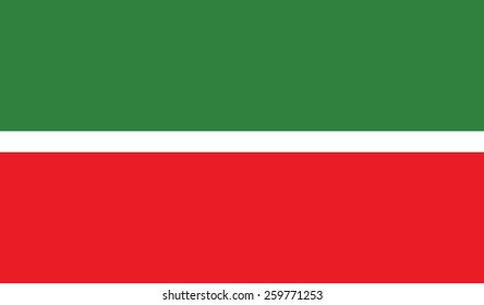 flag of Republic of Tatarstan. Vector illustration