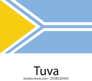 A bandeira da República de Tuva, um sujeito federal da Rússia.