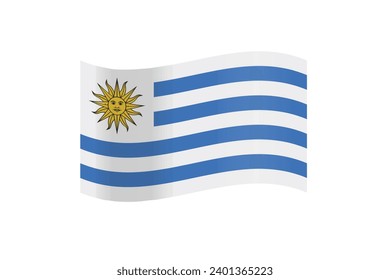 La bandera de la República del Uruguay como ilustración vectorial, gobierno, uruguayo, bandera, vector, uruguay