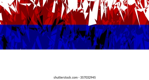 Flag of Republika Srpska in grunge style. Vector illustration.