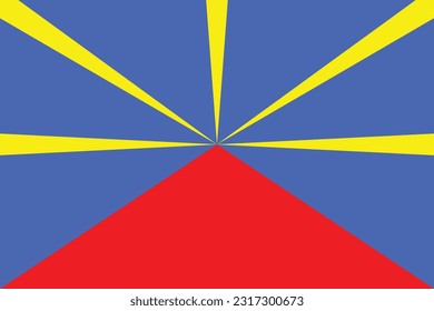 Flag of Reunion - Vector illustration.