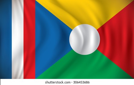 Flag of Reunion - vector illustration
