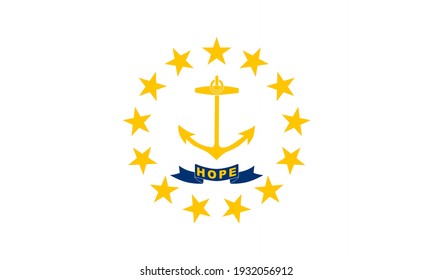 Flag Of Rhode Island Vector