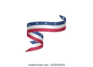 flag ribbon with the colors of the american country palette for independence day celebration decoration