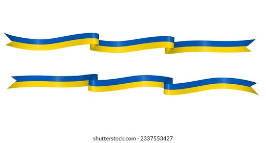 flag ribbon with colors of ukraine for independence day celebration decoration