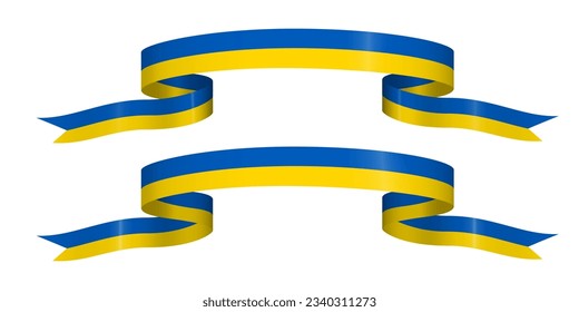 flag ribbon with colors of ukraine for independence day celebration decoration