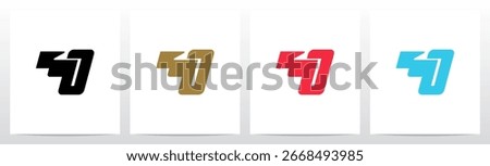 	
Flag Ribbon Flat Colors On Letter Initial Alphabet Logo Design O