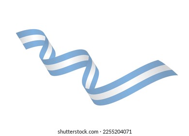flag ribbon with palette colors of argentina country for independence day celebration decoration