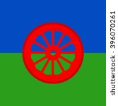 Flag of the Romani, Gypsy, Roma, Rom people. The national flag Gypsy. Vector Flag Gypsy. Icon Background Gypsy. International Roma day.