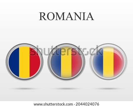 Flag of Romania in the form of a circle