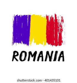 Flag Of Romania - Grunge