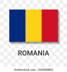 Flag of Romania Icon Vector Illustration