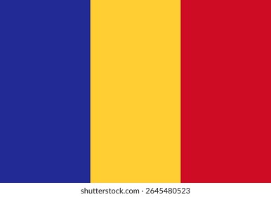 Flag of Romania. Romania National Flag. Vector Illustration.
