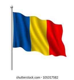 Flag of Romania, vector illustration