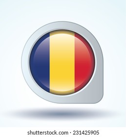 Flag of Romania, vector illustration