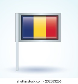 Flag of Romania, vector illustration