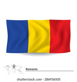 Flag of Romania - vector illustration