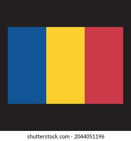 
Indicador vectorial de Rumania sobre fondo negro