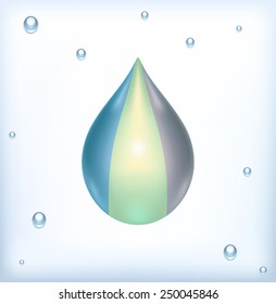 Flag of Romania water drop