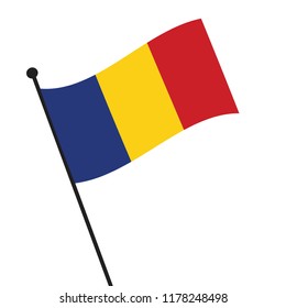 Flag of Romania,Romania Flag Icon vector illustration