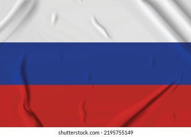 Flag of Russia blowing in the wind. Full page Russian flying flag. 3D illustration.3D illustration of the flag of Russia waving in the wind.