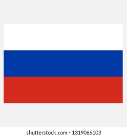 Flag Russia country banner - vector isolated illustration.