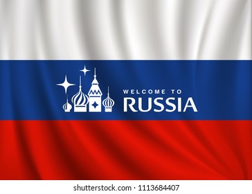 Flag of Russia design ,vector illustration