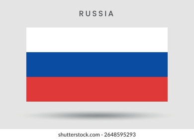 The flag of Russia with its distinctive tricolor design.