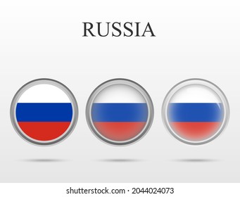 Flag of Russia in the form of a circle