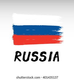 Flag Of Russia - Grunge