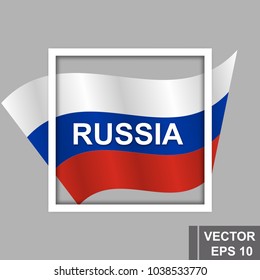 Flag of Russia. Map. Symbol of the state. For your design. Rectangle.