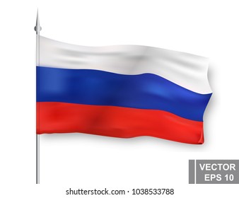 Flag of Russia. Map. Symbol of the state. For your design. Rectangle.
