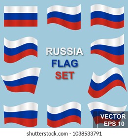 Flag of Russia. Map. Symbol of the state. For your design. Rectangle.