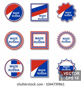 Flag of Russia. Map. Symbol of the state. For your design. Rectangle.