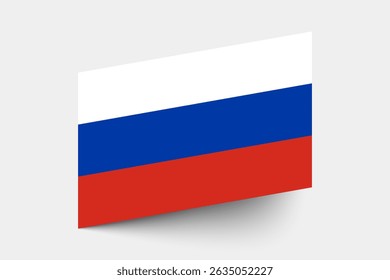 Flag of Russia. Russia flag official colors tilted icon digital vector illustration design.