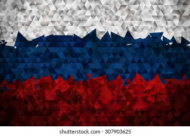 The flag of Russia (Russian Federation) in vector triangular design