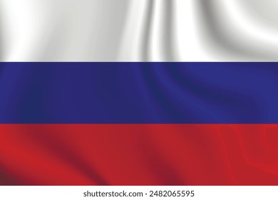 Flagge Russlands. Russisches Nationalsymbol in Amtsfarben. Vorlage-Symbol. Hintergrund der Abstrakten Vektorgrafik.