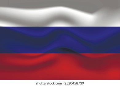 Flagge von Russland. Russisches Nationalsymbol in offiziellen Farben. Vorlagensymbol. Abstrakter Vektorhintergrund.