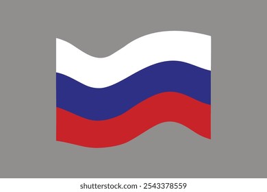 Flagge von Russland. Russisches Nationalsymbol in offiziellen Farben. Vorlagensymbol. Abstrakter Vektorhintergrund.