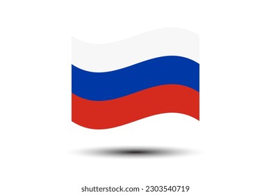 Wave Russian flag on a gray background 18757590 Vector Art at Vecteezy