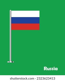 Flag of  Russia, Table Flag of Russia, Vector Illustration.